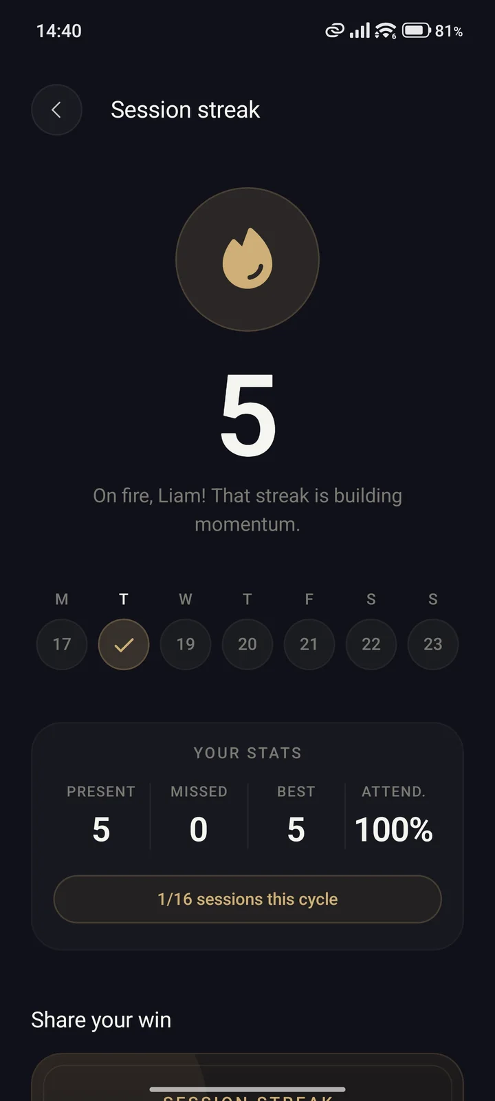 Streak de prezență